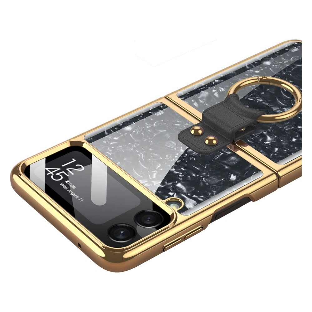 Wholesale Tech-Protect Mood Ring Samsung Galaxy Z Flip 4 White/Gold - THP1269WHTGLD - {ean13} - Hurt