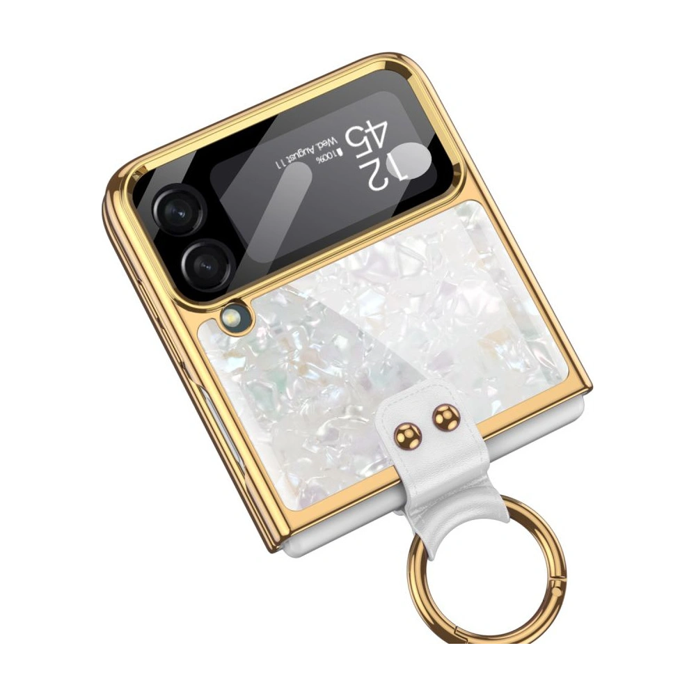 Wholesale Tech-Protect Mood Ring Samsung Galaxy Z Flip 4 White/Gold - THP1269WHTGLD - {ean13} - Hurt