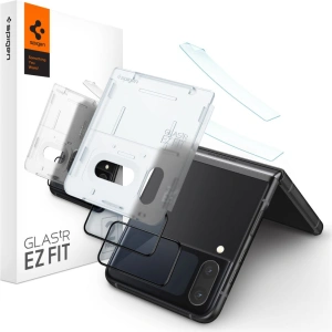 Tvrzené sklo Spigen GLAS.tR ez Fit + Hinge Film Samsung Galaxy Z Flip 4 Černé [2 PACK]