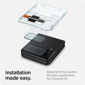 Wholesale Spigen GLAS.tR ez Fit + Hinge Film Samsung Galaxy Z Flip 4 Black [2 PACK] - SPN2309BLK - {ean13} - Hurt