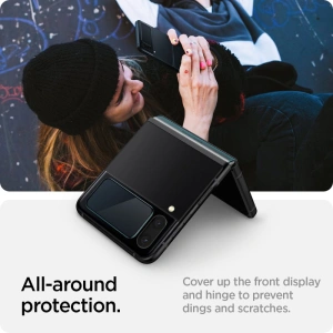 Wholesale Spigen GLAS.tR ez Fit + Hinge Film Samsung Galaxy Z Flip 4 Black [2 PACK] - SPN2309BLK - {ean13} - Hurt