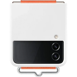 Wholesale Samsung Galaxy Z Flip 4 EF-GF721TWEGWW white Silicone Cover Strap - SMG737WHT - {ean13} - Hurt