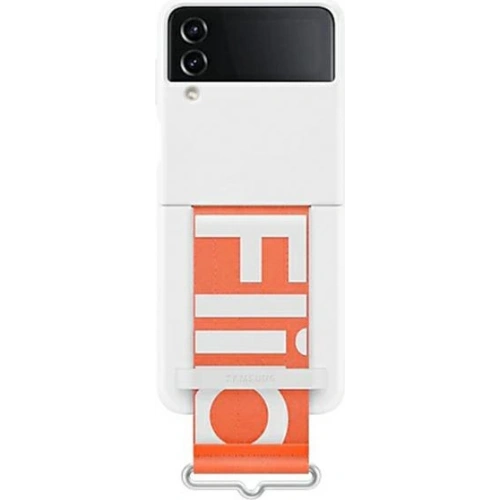 Etui Samsung Galaxy Z Flip 4 EF-GF721TWEGWW biały/white Silicone Cover Strap