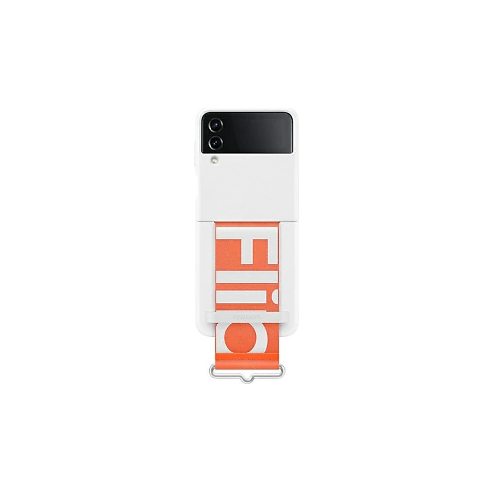 Wholesale Samsung Galaxy Z Flip 4 EF-GF721TWEGWW white Silicone Cover Strap - SMG737WHT - {ean13} - Hurt