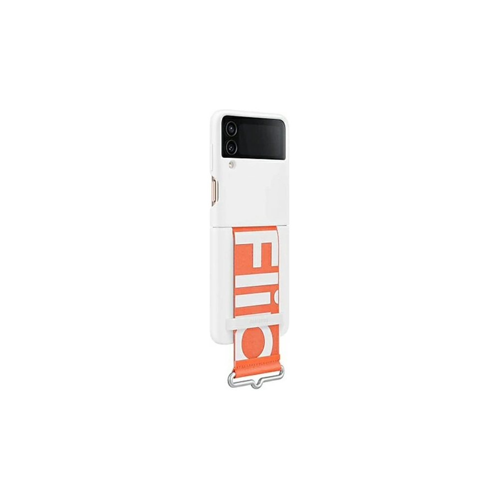 Wholesale Samsung Galaxy Z Flip 4 EF-GF721TWEGWW white Silicone Cover Strap - SMG737WHT - {ean13} - Hurt