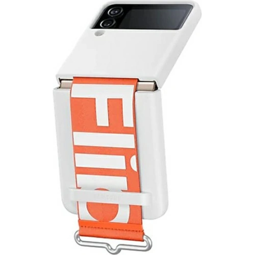 Etui Samsung Galaxy Z Flip 4 EF-GF721TWEGWW biały/white Silicone Cover Strap