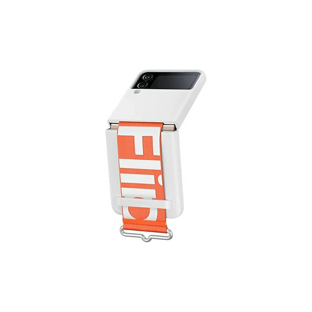 Wholesale Samsung Galaxy Z Flip 4 EF-GF721TWEGWW white Silicone Cover Strap - SMG737WHT - {ean13} - Hurt