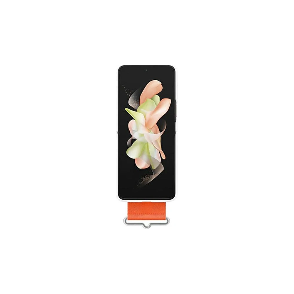 Wholesale Samsung Galaxy Z Flip 4 EF-GF721TWEGWW white Silicone Cover Strap - SMG737WHT - {ean13} - Hurt