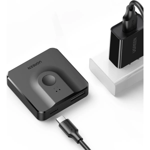 Hurtownia GSM - Rozdzielacz sygnału UGREEN CM430 2x DisplayPort (wejście) do 1x DisplayPort (wyjście) przełącznik 4K/1080p czarny - UGR1374BLK - {ean13} - Hurt