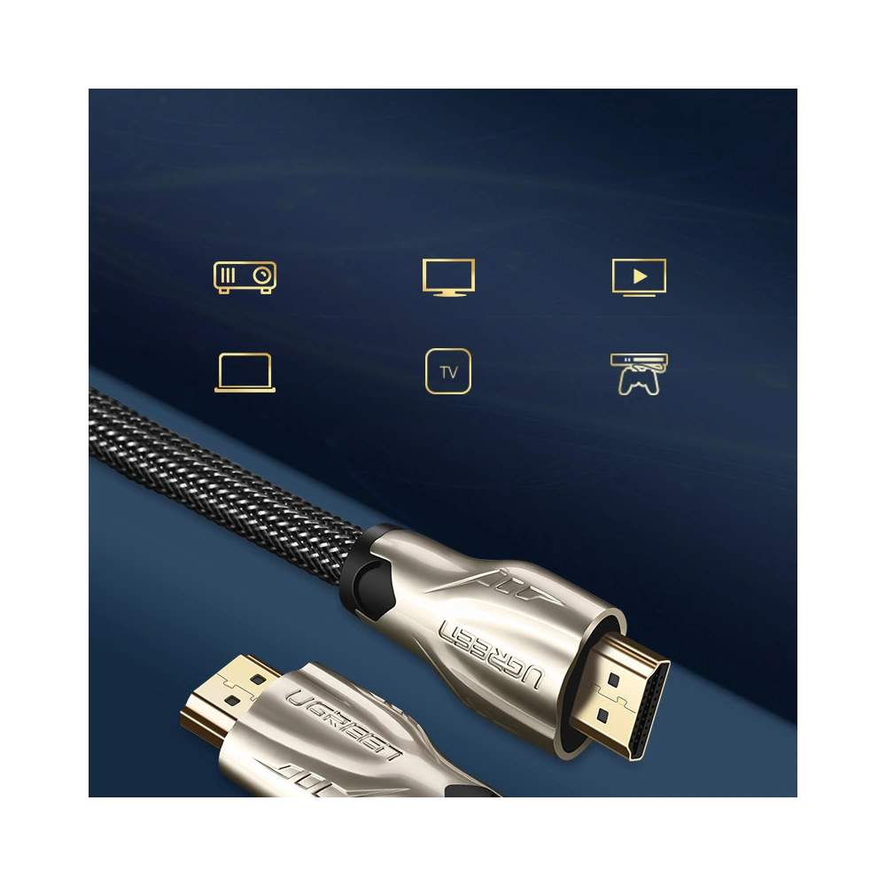 Wholesale UGREEN HD102 HDMI Cable Metal Connector with Nylon Braid 1.5m Gold - UGR1375GLD - {ean13} - Hurt