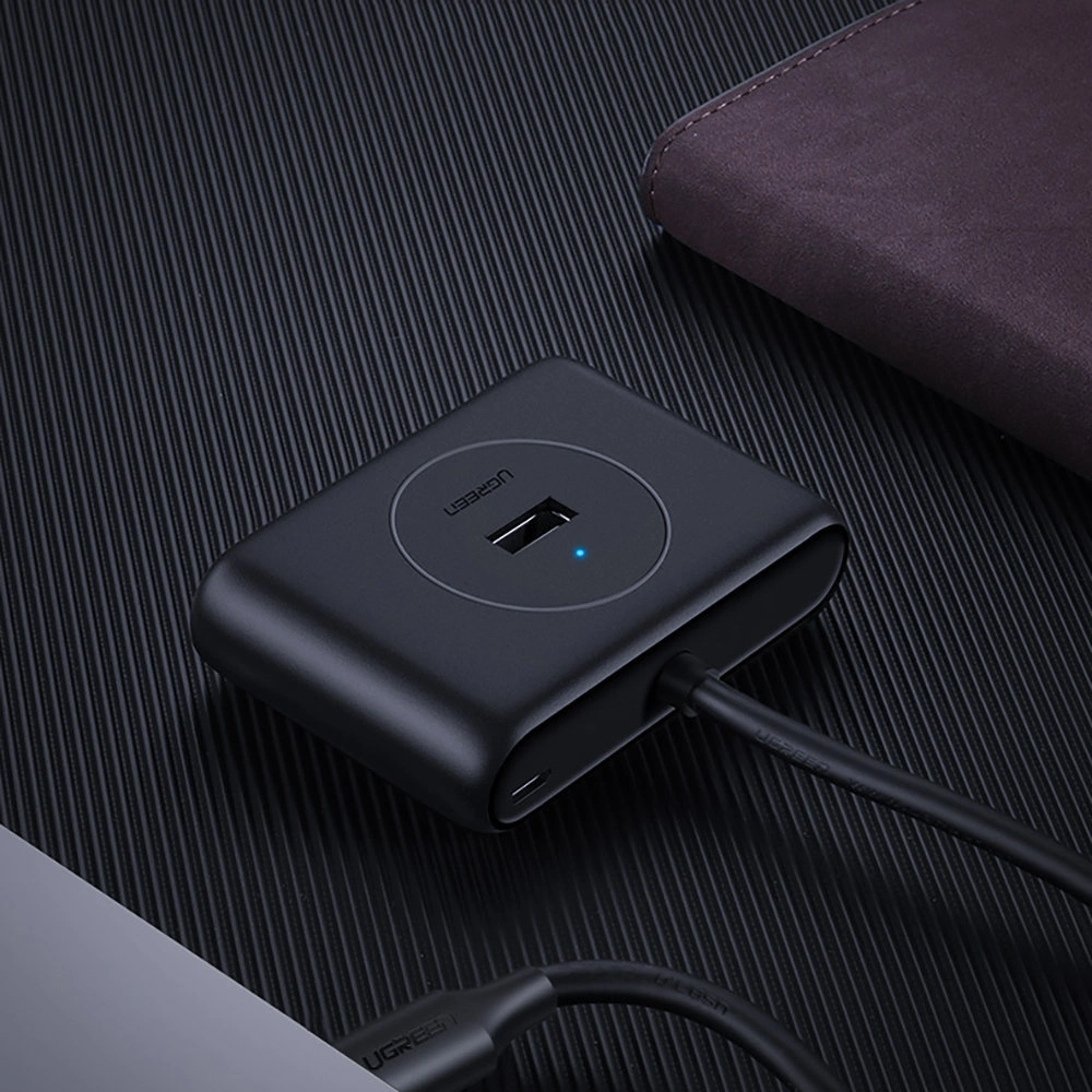 Hurtownia GSM - HUB UGREEN CR113 USB - 4 x USB 3.0 25m czarny - UGR1376BLK - {ean13} - Hurt