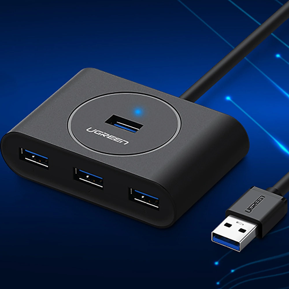 Hurtownia GSM - HUB UGREEN CR113 USB - 4 x USB 3.0 25m czarny - UGR1376BLK - {ean13} - Hurt