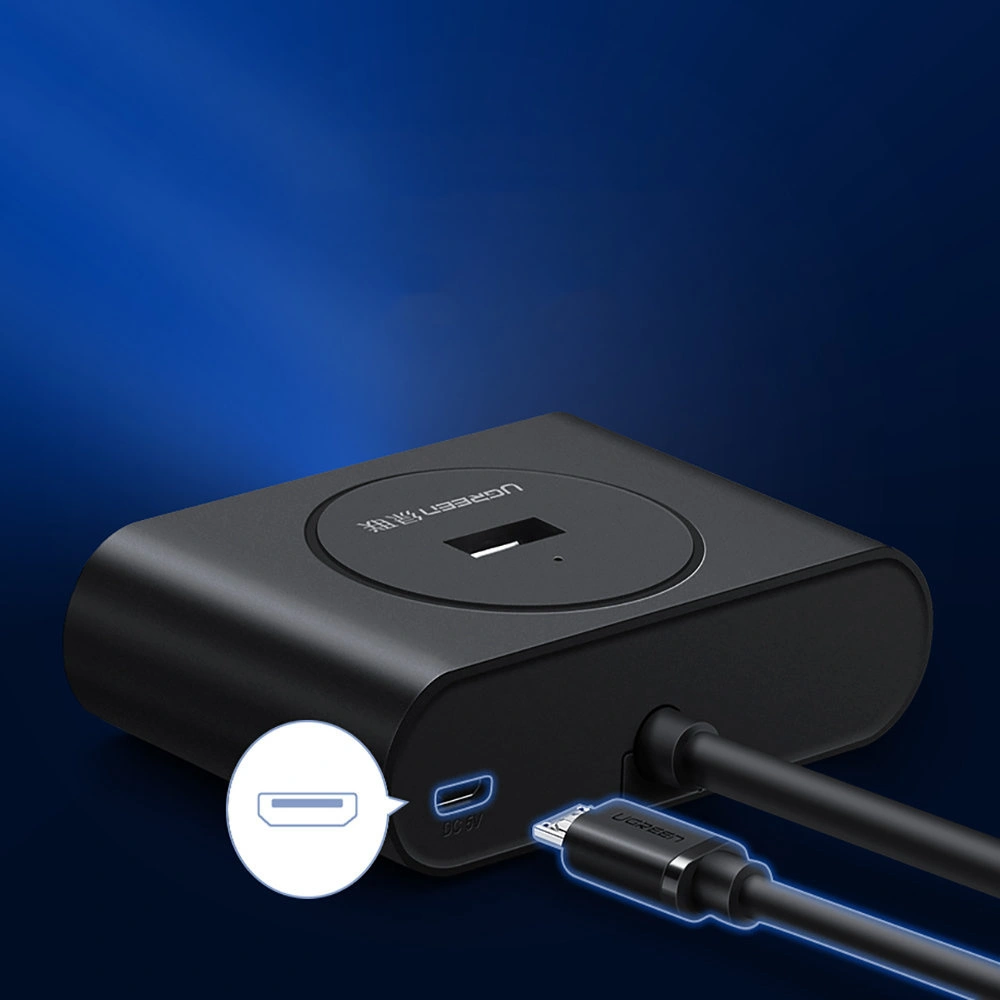 Hurtownia GSM - HUB UGREEN CR113 USB - 4 x USB 3.0 25m czarny - UGR1376BLK - {ean13} - Hurt