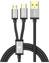 UGREEN US196 USB - USB-C + microUSB Cable 1m black
