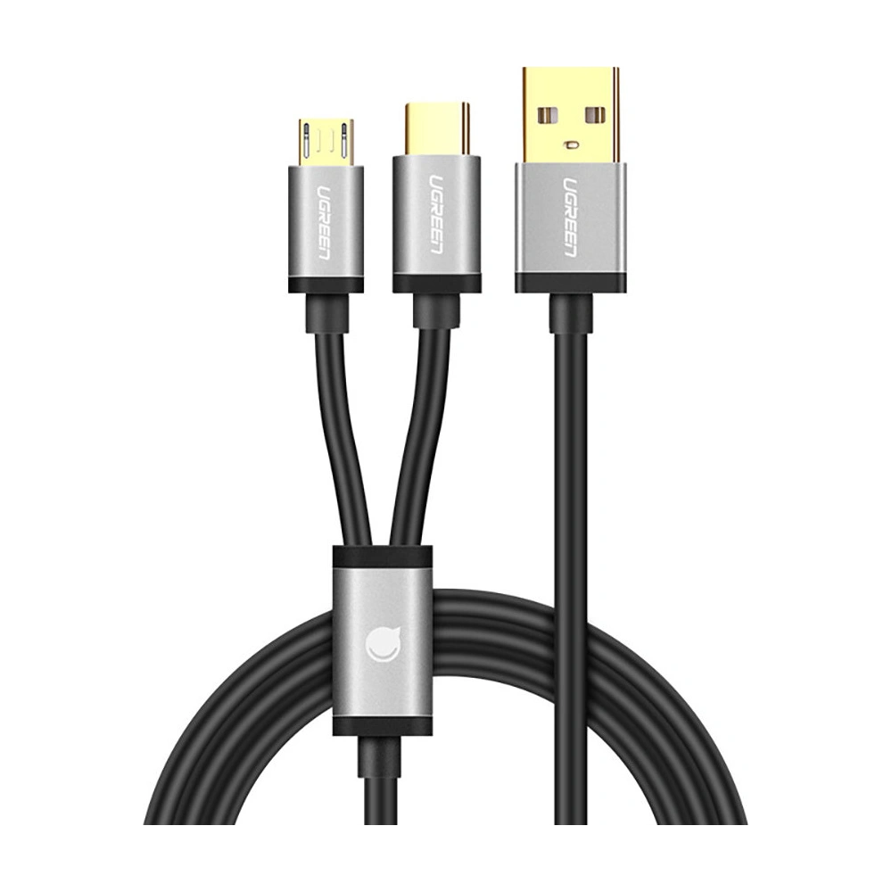 Hurtownia GSM - Kabel UGREEN US196 USB - USB-C + microUSB 1m černý - UGR1379BLK - {ean13} - Hurt
