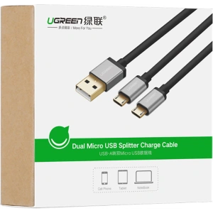 Hurtownia GSM - Kabel UGREEN US196 USB - USB-C + microUSB 1m czarny - UGR1379BLK - {ean13} - Hurt