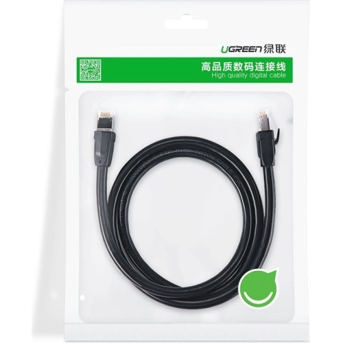 Kabel sieciowy UGREEN NW121 Ethernet RJ45 Cat 8 T568B 1.5m czarny