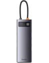 Hub 8w1 Baseus Metal Gleam Series USB-C - 3x USB 3.0 + 2x HDMI + USB-C PD + microSD/SD