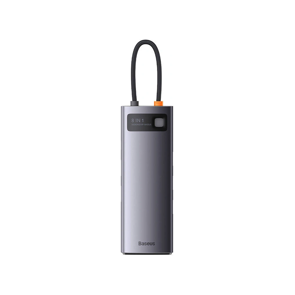 Hurtownia GSM - Hub 8v1 Baseus Metal Gleam Series USB-C - 3x USB 3.0 + 2x HDMI + USB-C PD + microSD/SD - BSU3490 - {ean13} - Hurt