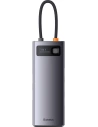 Hub 8w1 Baseus Metal Gleam Series USB-C - 3x USB 3.0 + 2x HDMI + USB-C PD + Ethernet RJ45