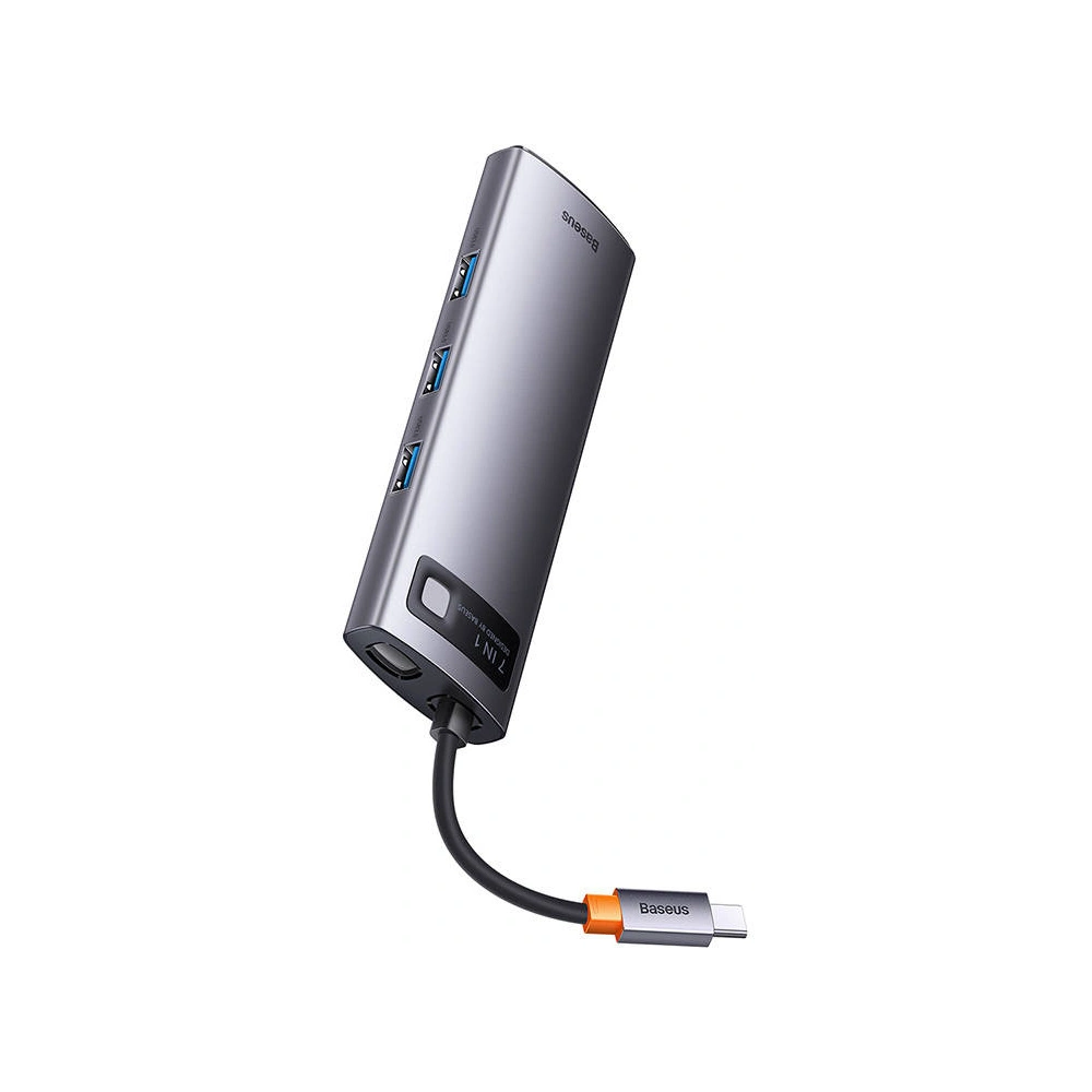 Hurtownia GSM - Hub 7v1 Baseus Metal Gleam Series USB-C - 3x USB 3.0 + HDMI + USB-C PD + VGA + Ethernet RJ45 - BSU3492 - {ean13} - Hurt