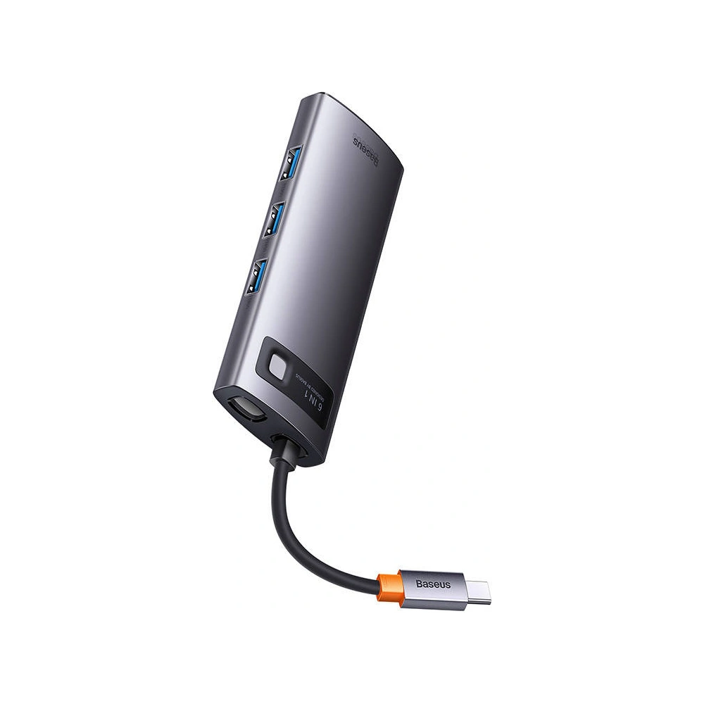Wholesale Hub 6in1 Baseus Metal Gleam Series USB-C - 3x USB 3.0 + HDMI + USB-C PD + VGA - BSU3495 - {ean13} - Hurt