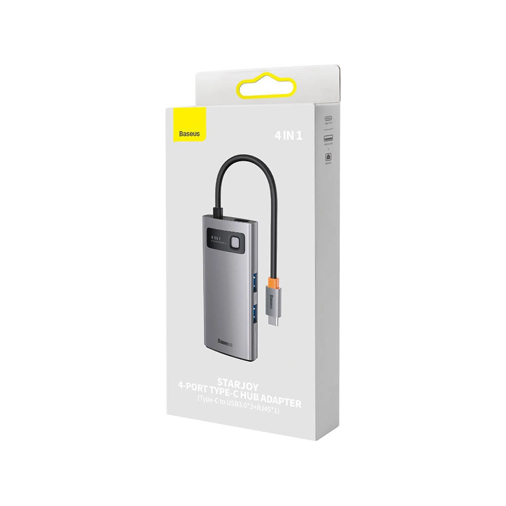 Hurtownia GSM - Hub 6v1 Baseus Metal Gleam Series USB-C - 4x USB 3.0 - BSU3496 - {ean13} - Hurt
