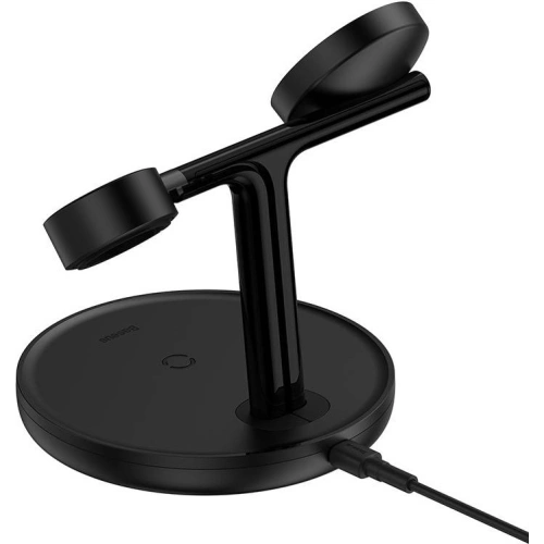 Ładowarka Indukcyjna Baseus 3w1 15W MagSafe (czarna)