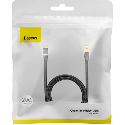 Kabel sieciowy Baseus Ethernet RJ45, 10Gbps, 2m (czarny)