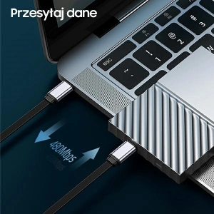 Adapter USAMS 4w1 2xUSB-C / USB-C na USB-A/ USB-C na Lightning 60W stalowy/steel SJ560USB01