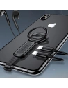 Adaptér USAMS AU06 2w1 Lightning - 2 x lightning + držák na telefon černý/black SJ274LN01
