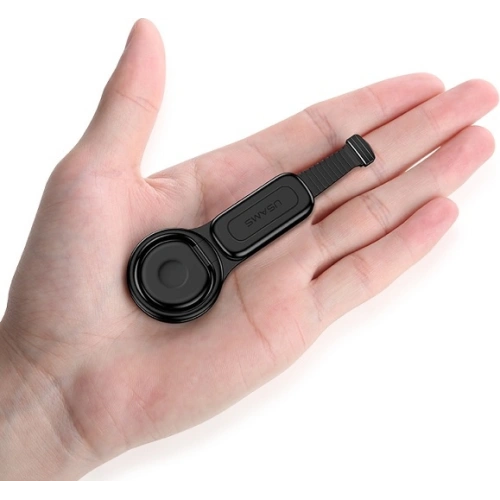 Adapter USAMS AU06 2w1 Lightning - 2 x lightning + ring holder czarny/black SJ274LN01