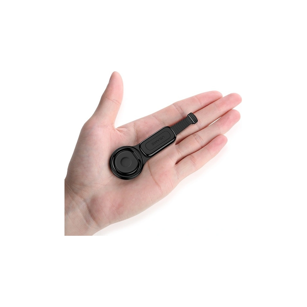 Adaptér USAMS AU06 2w1 Lightning - 2 x lightning + držák na telefon černý/black SJ274LN01