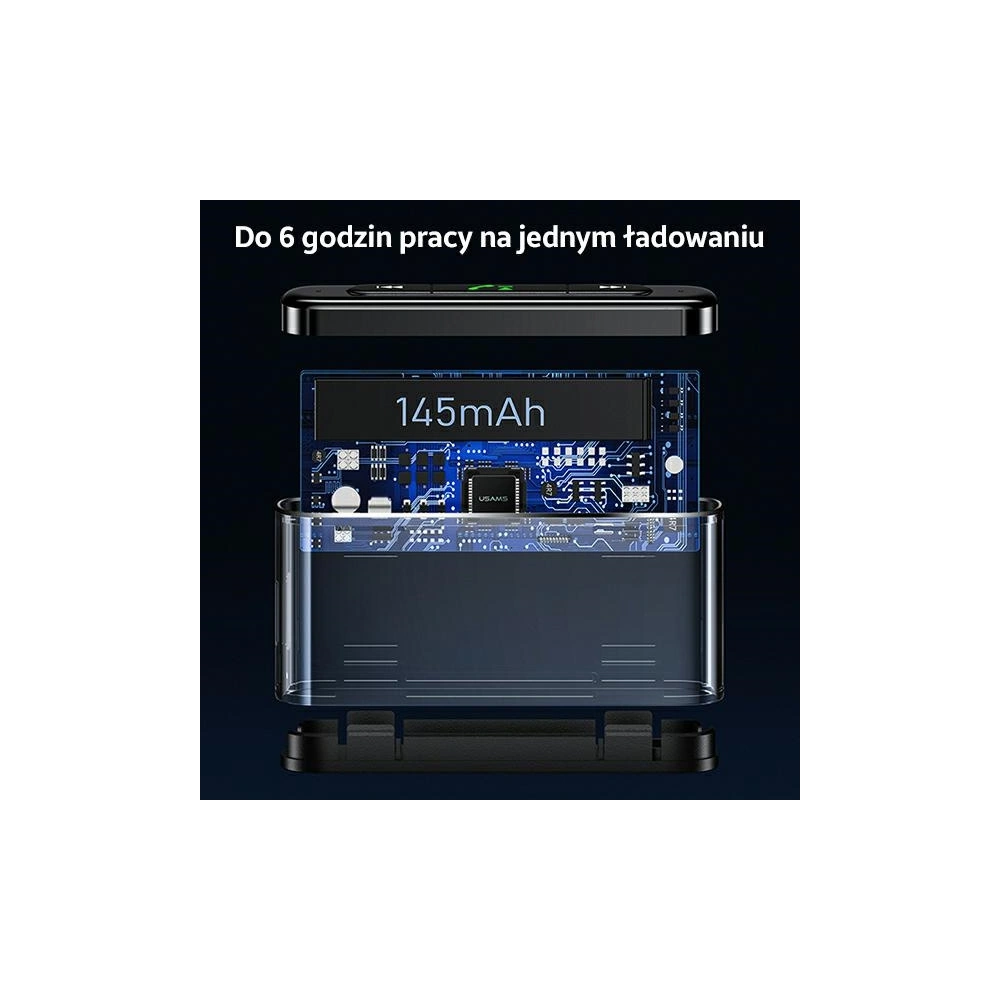 Hurtownia GSM - Adaptér USAMS audio Bluetooth 5.0 - jack 3.5mm šedý/grey SJ519JSQ01 - USA010GRY - {ean13} - Hurt