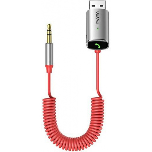 Hurtownia Usams - 6958444971452 - USA011RED - Adapter USAMS audio Bluetooth 5.0 USB-AUX czerwony/silver red SJ504JSQ02 - B2B homescreen
