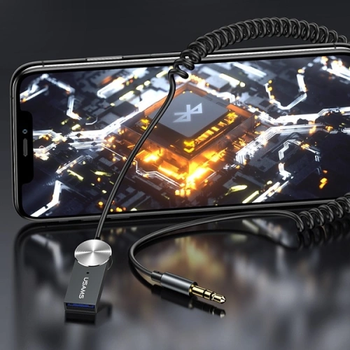 Adapter USAMS audio Bluetooth 5.0 USB-AUX szary/tarnish SJ464JSQ01