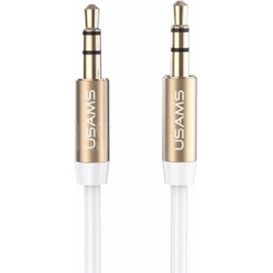 Hurtownia GSM - Adapter USAMS audio jack 3,5m - 3,5m 1m biały/white YP102 - USA015WHT - {ean13} - Hurt
