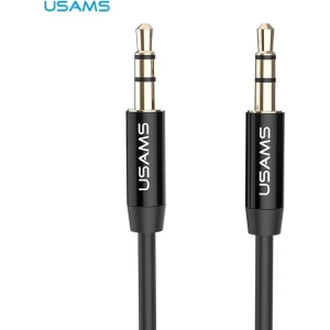 Hurtownia GSM - Adapter USAMS audio jack 3,5m - 3,5m 1m czarny/black YP101 - USA016BLK - {ean13} - Hurt