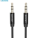 Hurtownia GSM - Adapter USAMS audio jack 3,5m - 3,5m 1m czarny/black YP101 - USA016BLK - {ean13} - Hurt