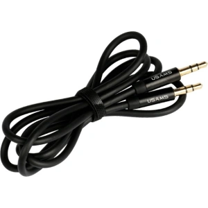 Hurtownia GSM - Adapter USAMS audio jack 3,5m - 3,5m 1m czarny/black YP101 - USA016BLK - {ean13} - Hurt