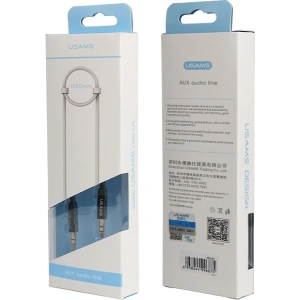 Hurtownia GSM - Adapter USAMS audio jack 3,5m - 3,5m 1m czarny/black YP101 - USA016BLK - {ean13} - Hurt