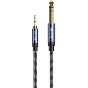 Wholesale USAMS Adapter audio jack 3,5mm - 6,35mm 1.2m black SJ539YP01 (US-SJ539) - USA018BLK - {ean13} - Hurt