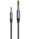Adapter USAMS audio jack 3,5mm - 6,35mm 1.2m czarny/black SJ539YP01