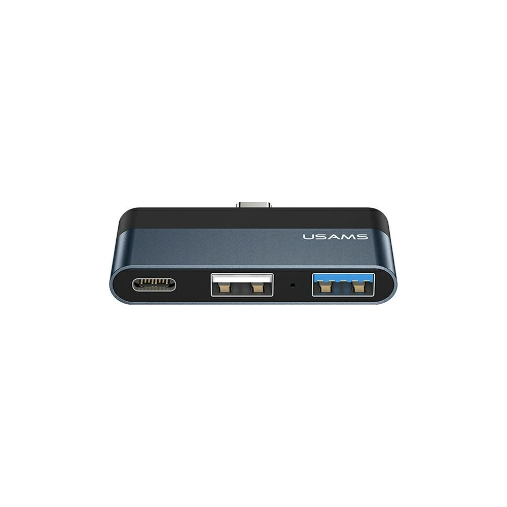 Hurtownia GSM - Hub USAMS USB 2.0/USB 3.0/USB-C šedý/grau SJ490HUB01 - USA020GRY - {ean13} - Hurt