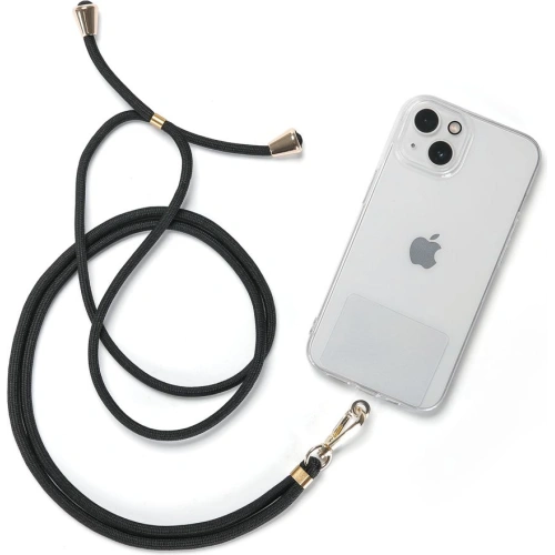 Smycz do telefonu Tech-Protect Chain Universal Strap Black/Gold