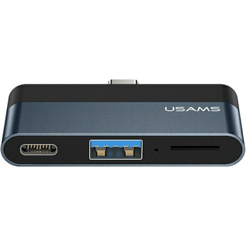 Hurtownia Usams - 6958444945620 - USA022GRY - Hub USAMS USB 3.0/USB-C/Micro SD szary/grey SJ491HUB01 - B2B homescreen