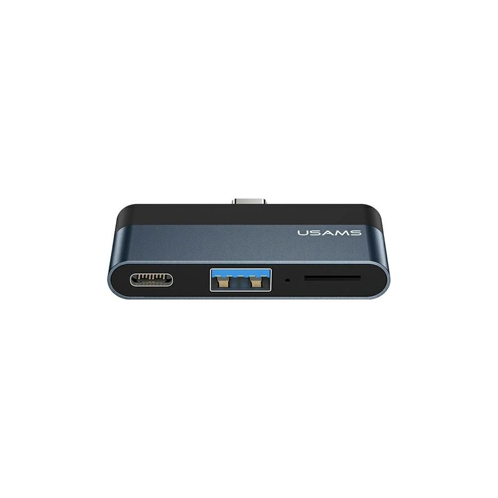 Hurtownia GSM - Hub USAMS USB 3.0/USB-C/Micro SD šedý SJ491HUB01 - USA022GRY - {ean13} - Hurt