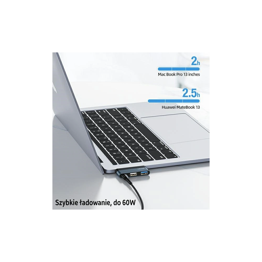 Wholesale USAMS Adapter HUB USB 3.0/USB-C/microSD grey SJ491HUB01 (US-SJ491) - USA022GRY - {ean13} - Hurt