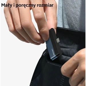 Hurtownia GSM - Hub USAMS USB 3.0/USB-C/Micro SD szary/grey SJ491HUB01 - USA022GRY - {ean13} - Hurt
