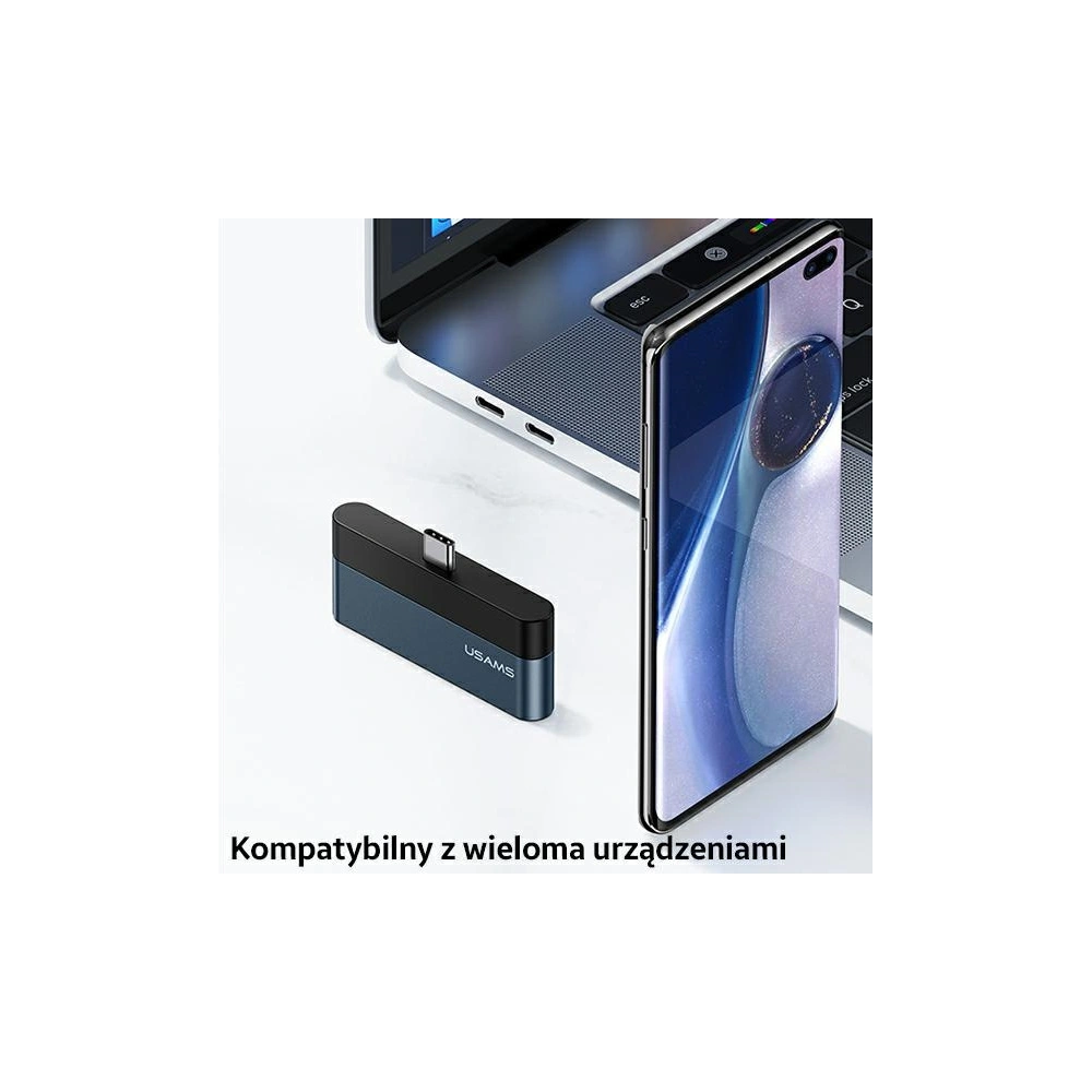Wholesale USAMS Adapter HUB USB 3.0/USB-C/microSD grey SJ491HUB01 (US-SJ491) - USA022GRY - {ean13} - Hurt